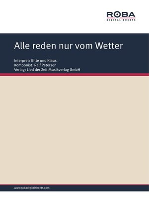 cover image of Alle reden nur vom Wetter
